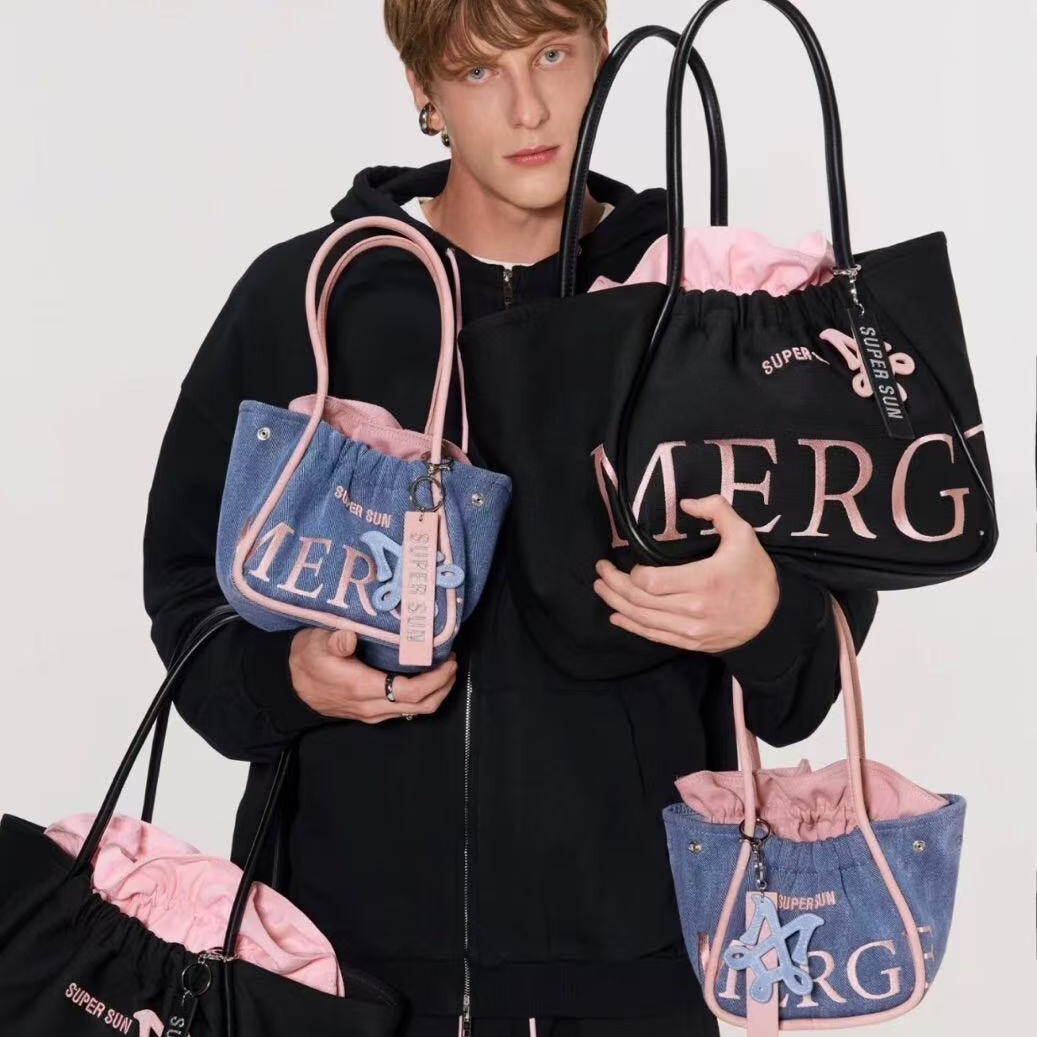 Luxury Bags In Thailand - タイカウボーイ大容量トートバッグ 2025 新スタイルレターファッショナブルな多用途ハンドヘルド脇の下ショルダー高級ブランドバッグ
