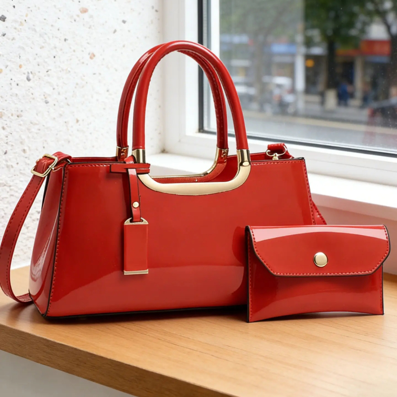 Luxury Bags In - レディースハンドバッグセット、軽量高級PU素材クロスボディショルダーバッグ、調節可能なストラップ、マルチカラーオプション