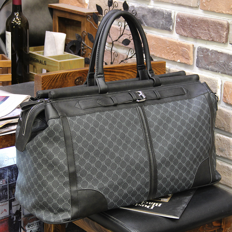 Luxury Bags Luggage - メンズチェック柄トラベルバッグ,大容量ハンドバッグ,トップハンドルバッグ,カジュアルトートバッグ,ラゲッジ,高級フィットネスゴルフバッグ,ファッション