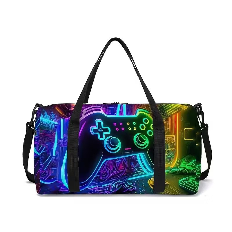 高級ゲーム機用3Dプリント大容量トラベルバッグバレル型クロス - Luxury Yoga Bags のレビューと価格