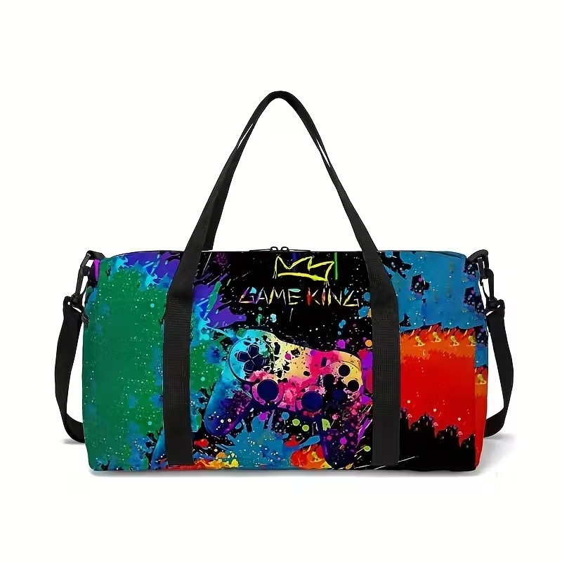 高級ゲーム機用3Dプリント大容量トラベルバッグバレル型クロス - Luxury Yoga Bags のレビューと価格