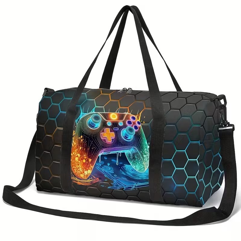 高級ゲーム機用3Dプリント大容量トラベルバッグバレル型クロス - Luxury Yoga Bags のレビューと価格