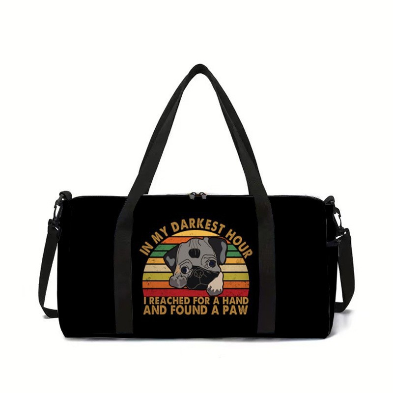 高級感あふれる斬新なクールなパグ犬柄3Dプリント大容量トラベ - Luxury Yoga Bags のレビューと価格