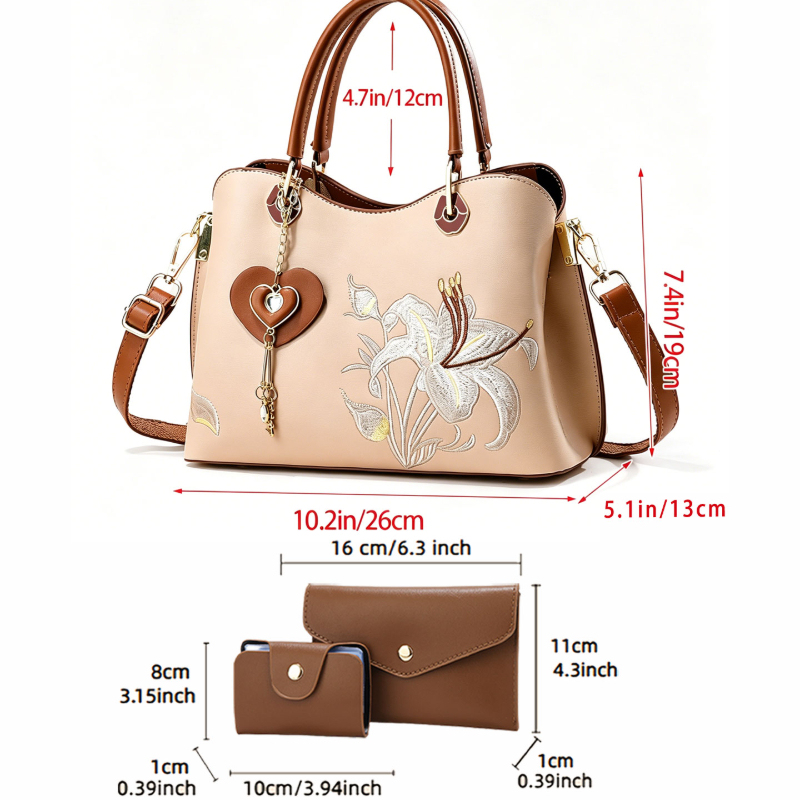 中国風刺繍ハンドバッグ（女性用）、軽量高級多用途刺繍ショルダ - Luxury Bags In のレビューと価格