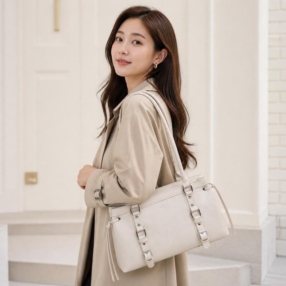 耐久性のある構造的な形状の女性用ハンドバッグ、軽量で高級感の - Structured Handbag Top Handle のレビューと価格