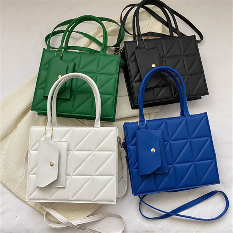スタイリッシュなキルティングトートバッグ、取り外し可能なポー - Structured Handbag Top Handle のレビューと価格