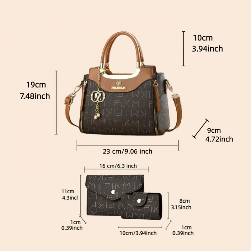 3点セットの高級感のあるプリントレターバッグ、プレミアムでお - Luxury Bags In のレビューと価格