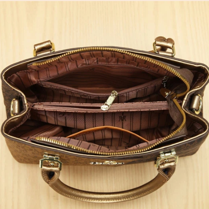 3点セットの女性用バッグ、高級プレミアムレザーのプリント入り - Luxury Bags In のレビューと価格