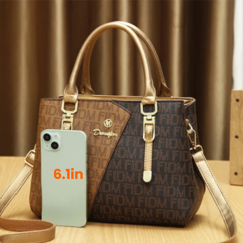 3点セットの女性用バッグ、高級プレミアムレザーのプリント入り - Luxury Bags In のレビューと価格