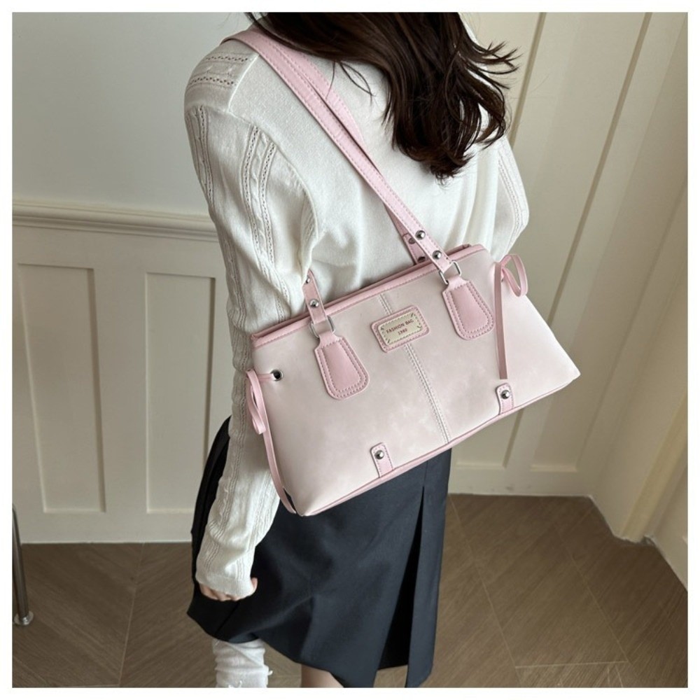 ミニマリストフェイクレザートートバッグ、構造的なダブルハンド - Structured Handbag Top Handle のレビューと価格