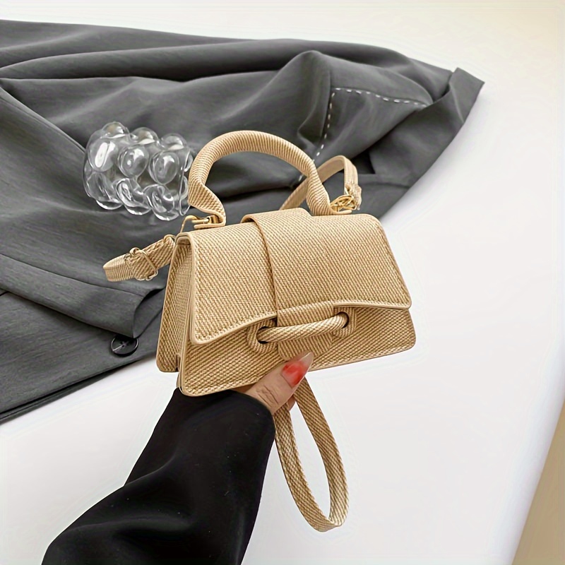 レディースファッション織りミニハンドバッグ、エレガントな構造 - Structured Handbag Top Handle のレビューと価格