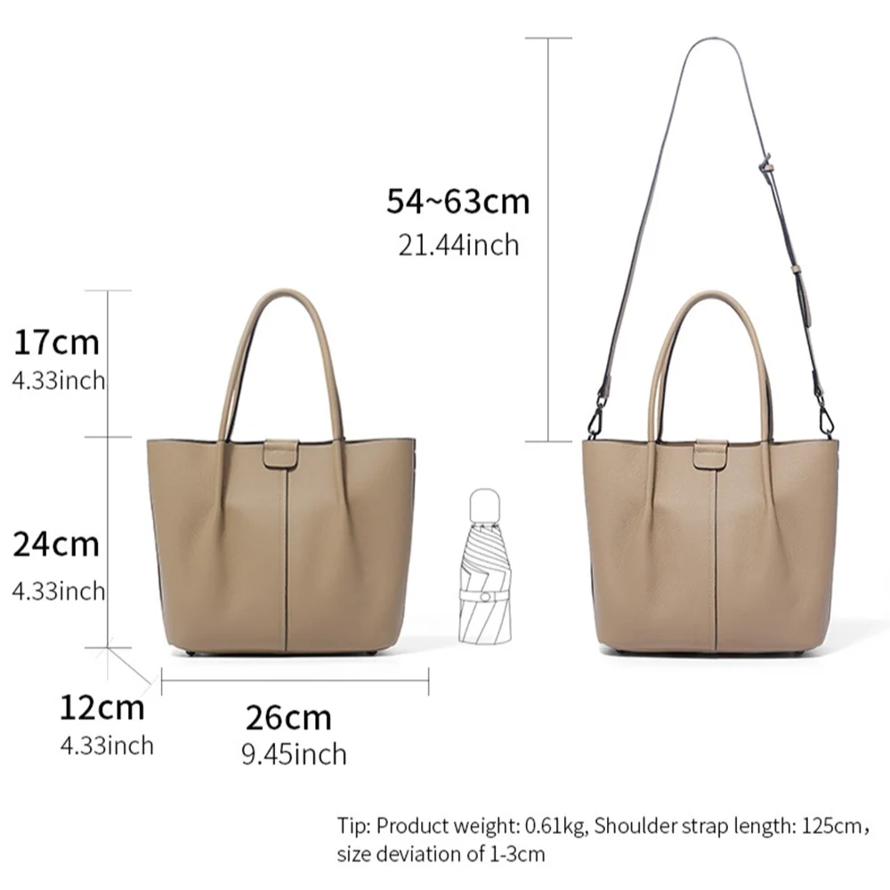 本物のハイエンドソフトレザーショルダーバッグ女性のためのカジ - Structured Handbag Top Handle のレビューと価格