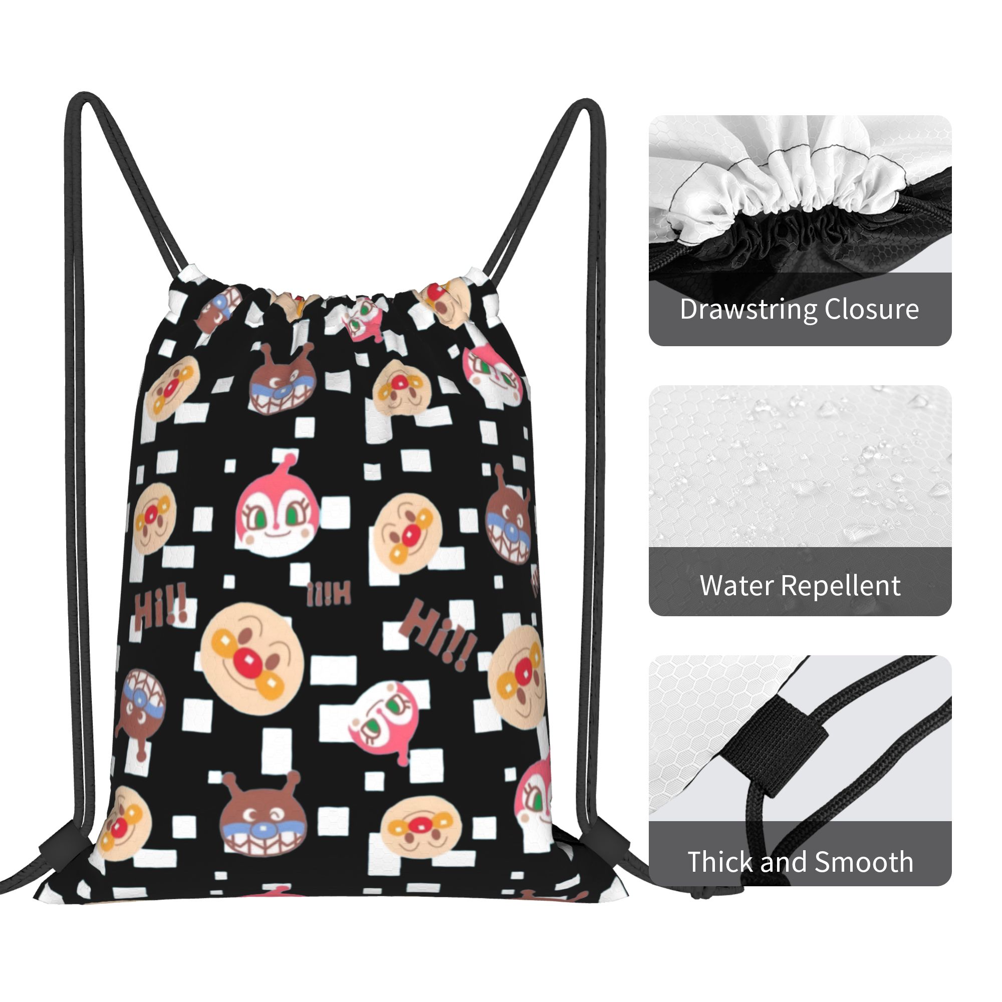 カスタムアンパンマン巾着バックパックバッグ男性女性軽量漫画ジ - Luxury Yoga Bags のレビューと価格