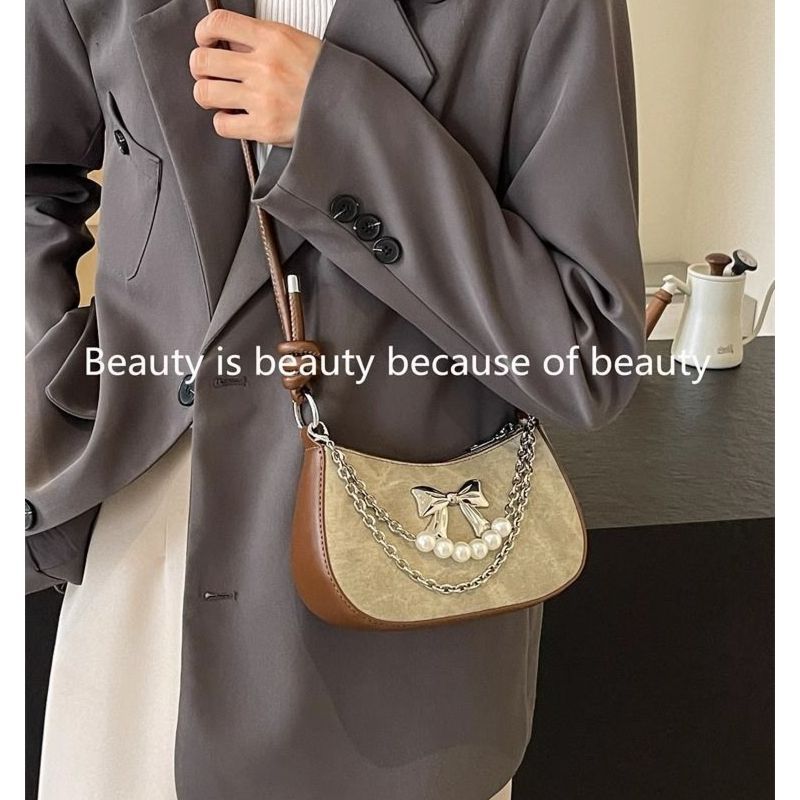 高品質人気販売卸売ニッチデザインパールボウ軽量ショルダーバッ - Luxury Bags China Wholesale のレビューと価格
