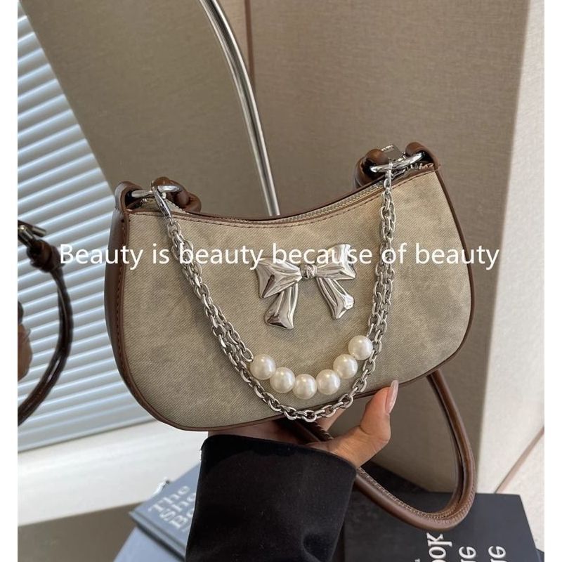 高品質人気販売卸売ニッチデザインパールボウ軽量ショルダーバッ - Luxury Bags China Wholesale のレビューと価格