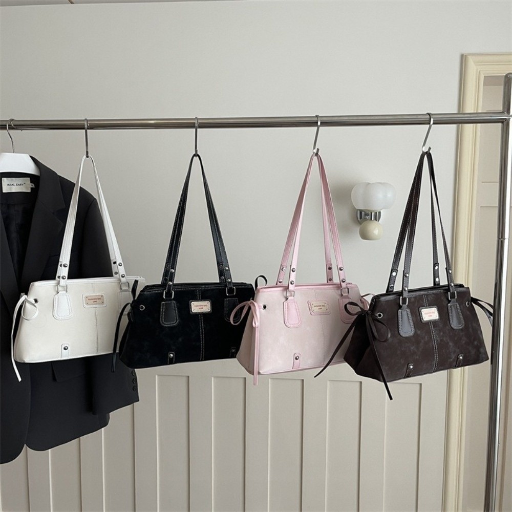 韓国風フェイクレザートートバッグ、ジップトップ、ダブルハンド - Structured Handbag Top Handle のレビューと価格