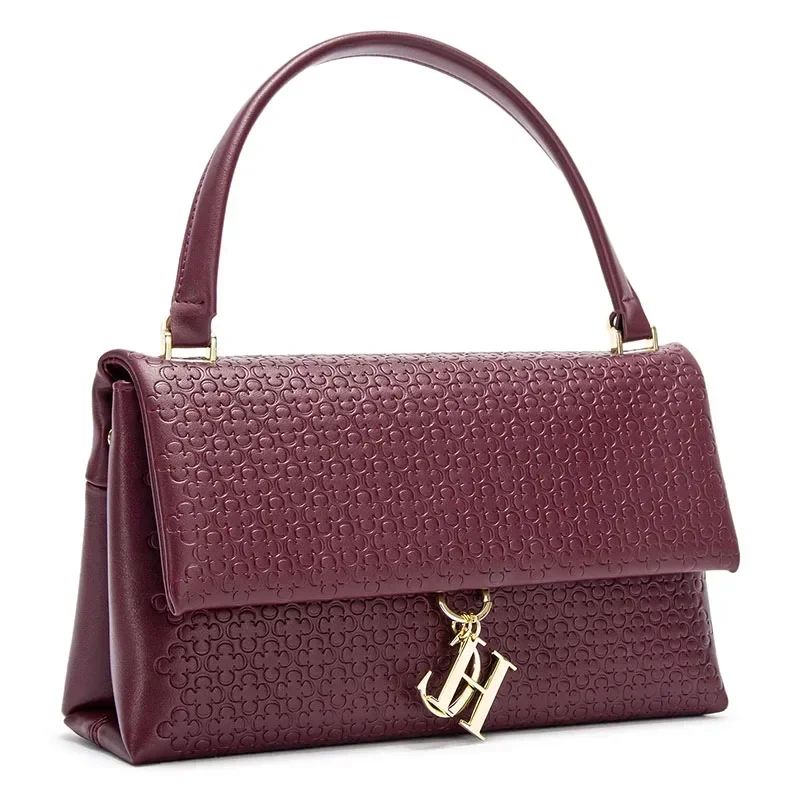 エレガントなハンドバッグ、モノグラム型押しメタルブランドペン - Structured Handbag Top Handle のレビューと価格