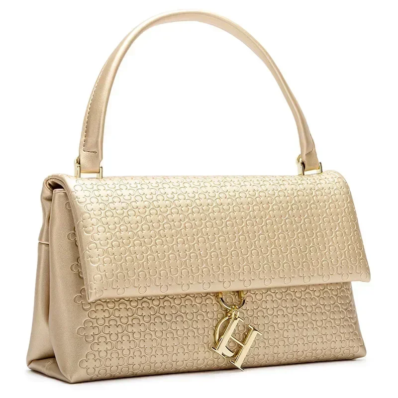 エレガントなハンドバッグ、モノグラム型押しメタルブランドペン - Structured Handbag Top Handle のレビューと価格