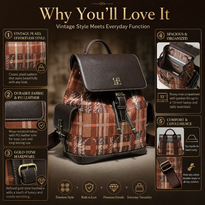 CHHC ファッションカラーブロックバックパックデート多用途 - Luxury Bags In のレビューと価格