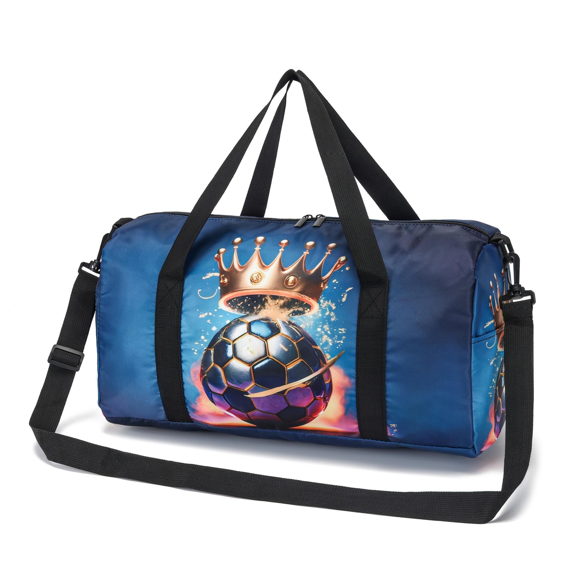 高級人気サッカー 3D プリント大容量トラベルバッグバレル形 - Luxury Yoga Bags のレビューと価格