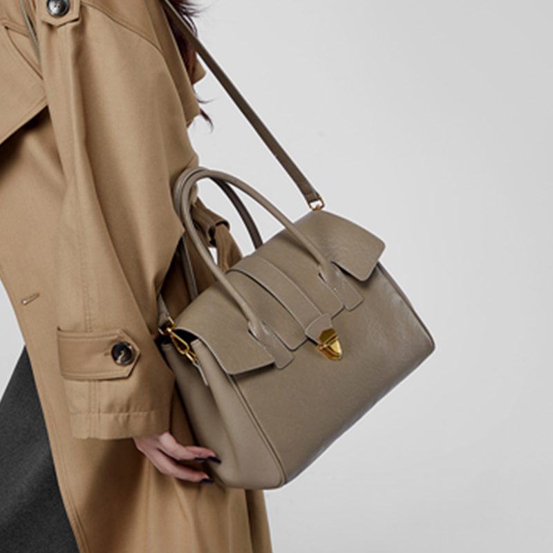 BURMINSA 本革トップハンドルバッグ女性用レトロ構造ワ - Structured Handbag Top Handle のレビューと価格