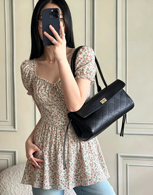 CLAREGQI 2026 新品 本革 キルティング ショル - Structured Handbag Top Handle のレビューと価格