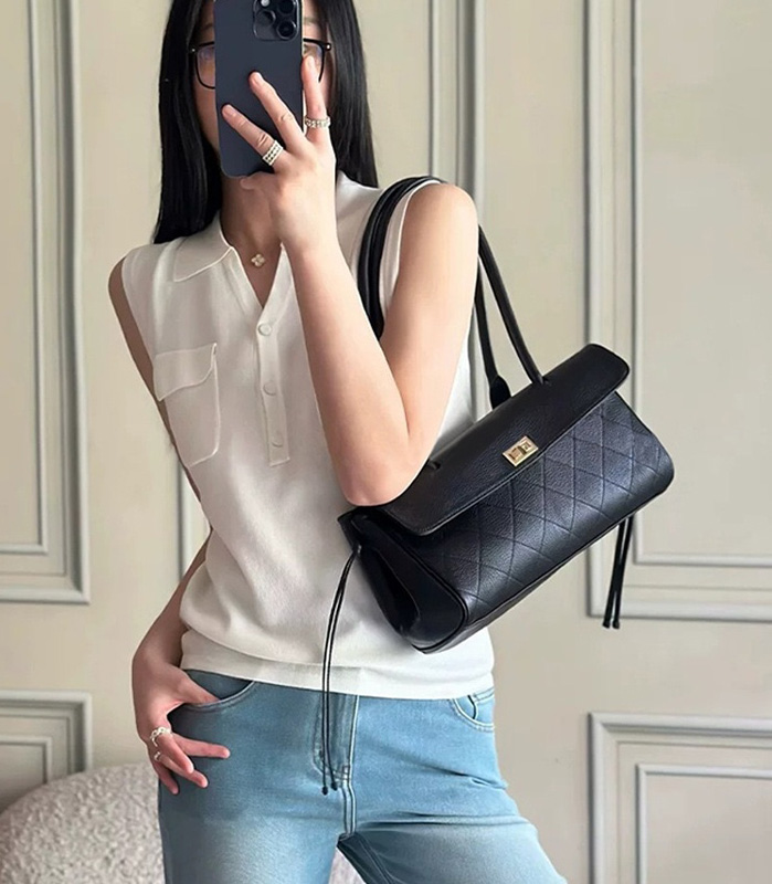 CLAREGQI 2026 新品 本革 キルティング ショル - Structured Handbag Top Handle のレビューと価格